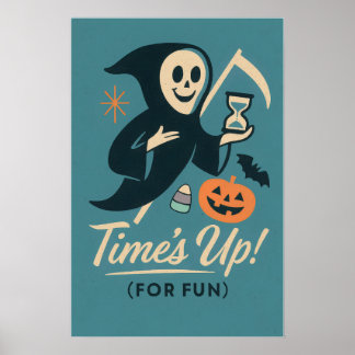 Retro Reaper Halloween kunst Poster
