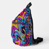 Retro Recap Blue Cosmic Swirl Sling Bag (Rechterhoek)