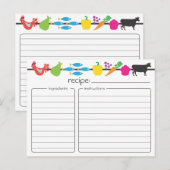 Retro Recept Kaart (Voorkant / Achterkant)