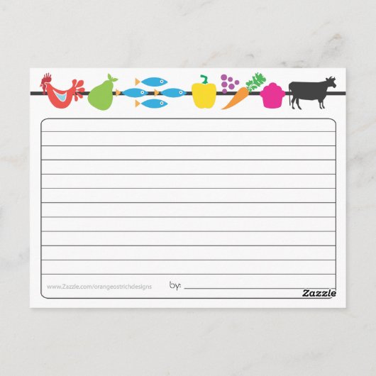 Retro Recept Kaart (Achterkant)