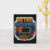 Retro Recharge – Mentaal laden Kaart (Gele Bloem)