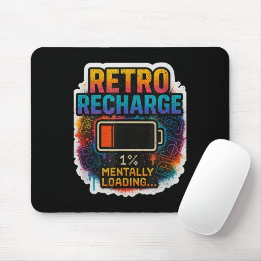 “retro Recharge – Mentally Loading…”  Muismat (Met muis)