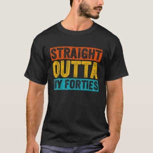 Retro recht buiten mijn veertig jaar oud 50th t-shirt