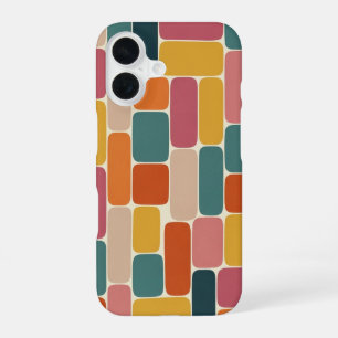 Retro Rechthoek Mozaïek iPhone 16 Hoesje