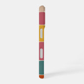 Retro Rechthoek Mozaïek iPhone 16 Hoesje (Rechterkant)