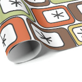 Retro Rechthoeken met Starbursts Cadeaupapier (Rol Hoek)