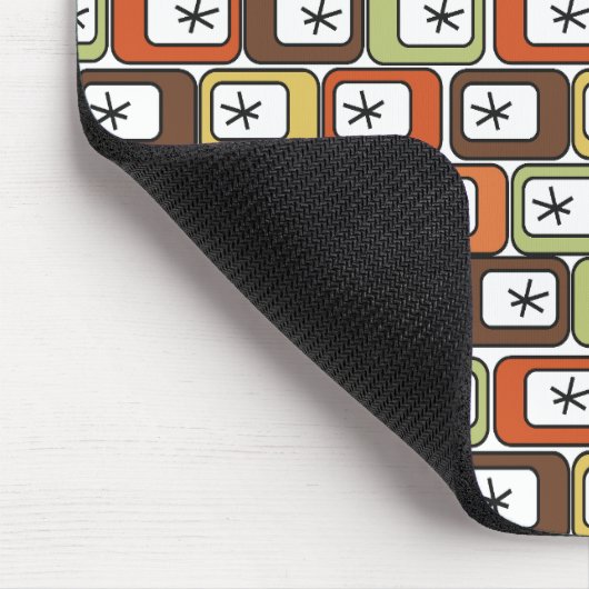 Retro Rechthoeken met Starbursts Muismat (Hoek)