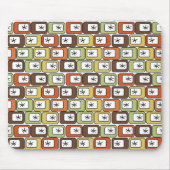 Retro Rechthoeken met Starbursts Muismat (Voorkant)