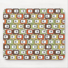 Retro Rechthoeken met Starbursts Muismat