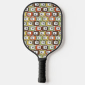 Retro Rechthoeken met Starbursts Pickleball Paddle (Achterkant)