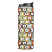 Retro Rechthoeken met Starbursts Thermosbeker (Gedraaid links)