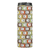 Retro Rechthoeken met Starbursts Thermosbeker (Achterkant)