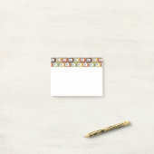 Retro Rechthoeken met Sterexplosies Post-it® Notes (Op bureau)