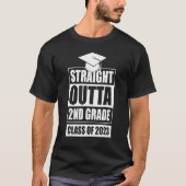Retro Rechtstreeks klasse 2023 Gradu T-shirt (Voorkant)