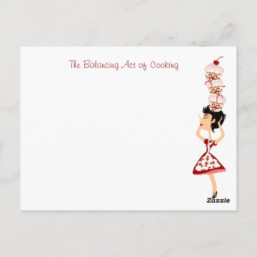 Retro Recipcard Briefkaart (Achterkant)