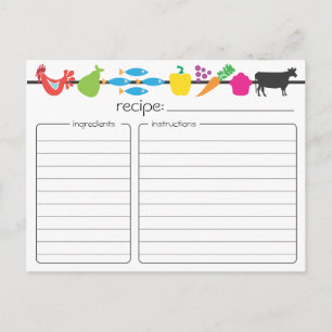 Retro Recipcard Briefkaart