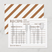 Retro Recipcard Keukengereedschappen Striped Briefkaart (Voorkant / Achterkant)