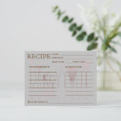 Retro Recipcard Keukengereedschappen Striped Briefkaart (Staand voorkant)