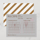 Retro Recipcard Keukengereedschappen Striped Briefkaart (Voorkant / Achterkant)