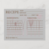 Retro Recipcard Keukengereedschappen Striped Briefkaart (Voorkant)