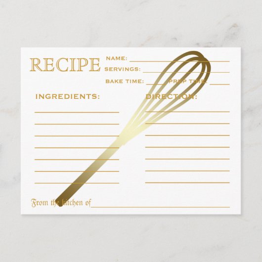 Retro Recipcard Keukengereedschappen Striped Briefkaart (Voorkant)