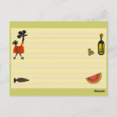 Retro Recipe Briefkaart (Achterkant)
