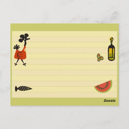 Retro Recipe Briefkaart (Achterkant)
