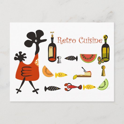 Retro Recipe Briefkaart (Voorkant)