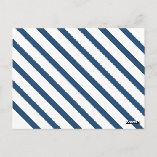Retro Recipe Kaart Blue Striped (Achterkant)