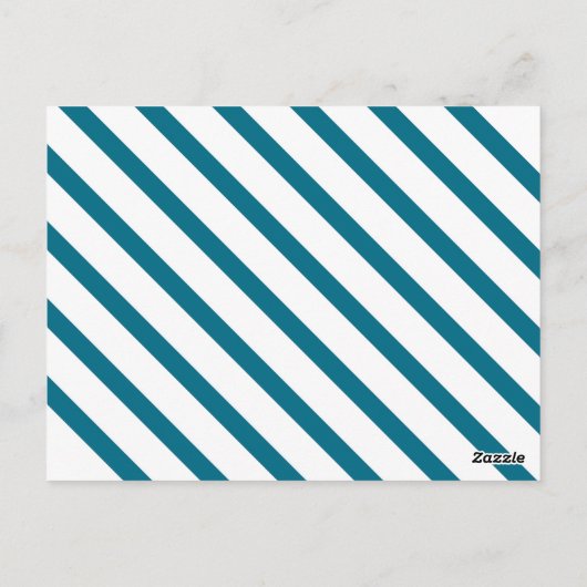Retro Recipe Kaart Blue Striped (Achterkant)