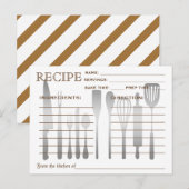 Retro Recipe Kaart gestreept (Voorkant / Achterkant)