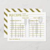 Retro Recipe Kaart Green Striped (Voorkant / Achterkant)