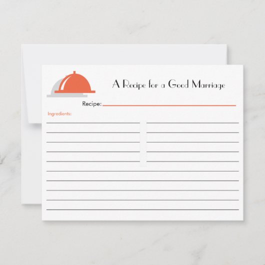 Retro Recipe Kaart - Oranje (Voorkant)
