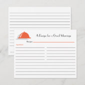 Retro Recipe Kaart - Oranje (Voorkant / Achterkant)