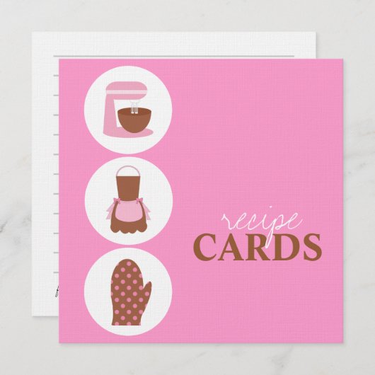 Retro Recipe Kaarten (Voorkant / Achterkant)