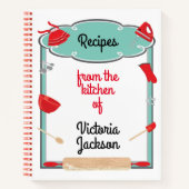 Retro Recipes Baking Cookbook Notitieboek (Voorkant)
