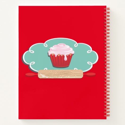 Retro Recipes Baking Cookbook Notitieboek (Achterkant)