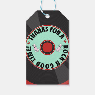 Retro Record 1950's 50's Fifties Party Dank je Cadeaulabel