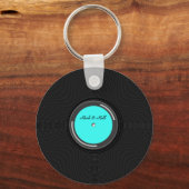 Retro Record Album Custom Label  Sleutelhanger (Voorkant)