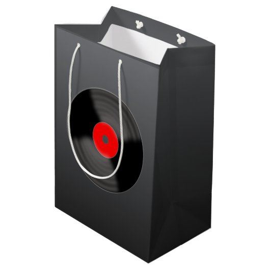 Retro Record Cadeautas (Achterkant Gekanteld)
