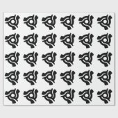 Retro Record Center Afbeelding LP 45s Cadeaupapier (Vlak)