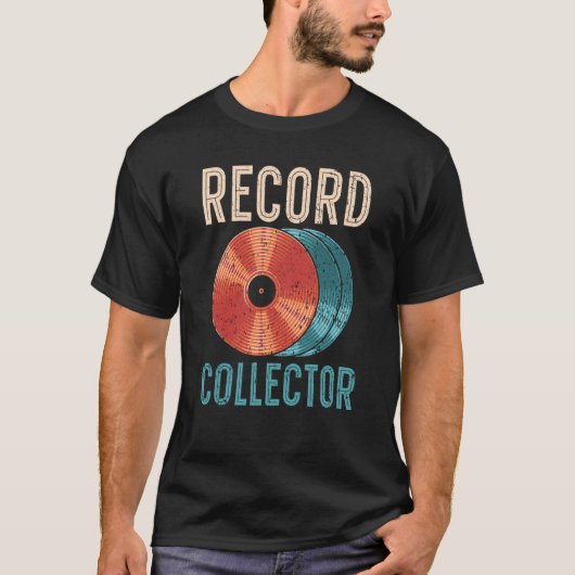 Retro Record Collector Music Vinyl Record Player   T-shirt (Voorkant)