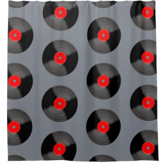 Retro Record douchegordijn (Voorkant)