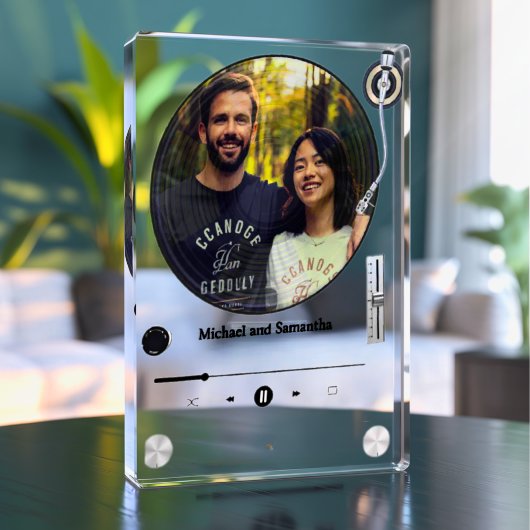 Retro Record Muziek Thema Voeg Je Eigen Foto Toe