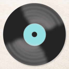 Retro Record Paper Drink Party Onderzetters