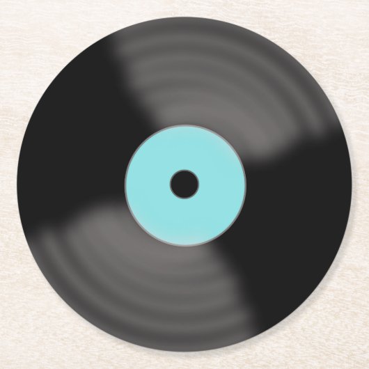 Retro Record Paper Drink Party Onderzetters (Voorkant)