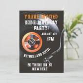 RETRO RECORD PLAYER BIRTHDAY CUSTOM INVITATIONS KAART (Staand voorkant)