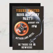 RETRO RECORD PLAYER BIRTHDAY CUSTOM INVITATIONS KAART (Voorkant / Achterkant)