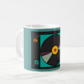 Retro Record Player Koffiemok (Voorkant links)