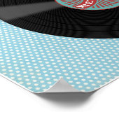 Retro Record pop-upmeisje Poster (Hoek)